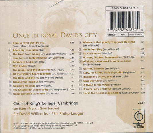 The King's College Choir Of Cambridge, David Willcocks, Philip Ledger : Once In Royal David's City (CD, Comp, RM)