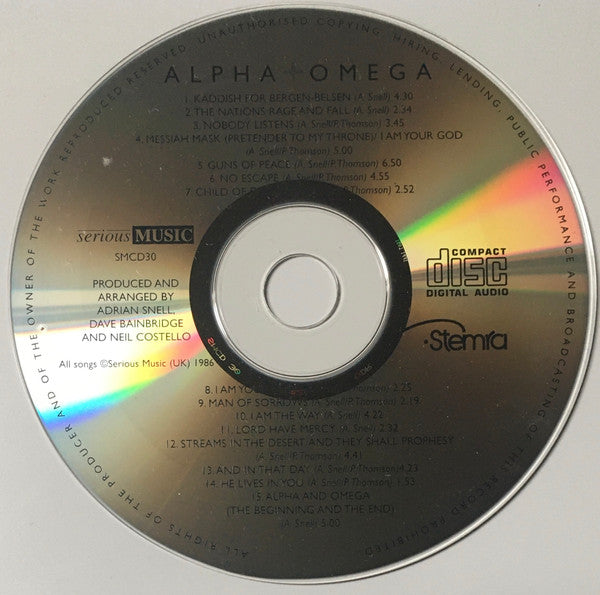 Adrian Snell : Alpha And Omega (CD, Album)