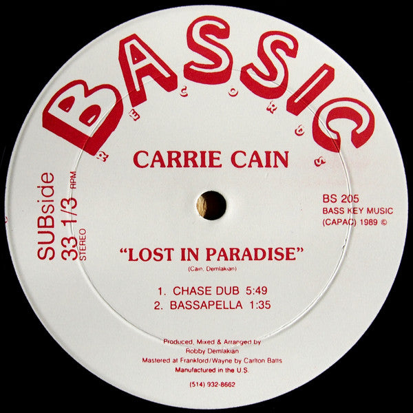 Carrie Cain : Lost In Paradise (12")