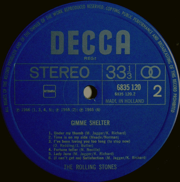 The Rolling Stones : Gimme Shelter (LP, Comp)