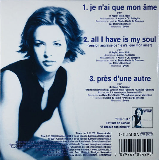 Natasha St-Pier : Je N'ai Que Mon Âme (CD, Single, Car)