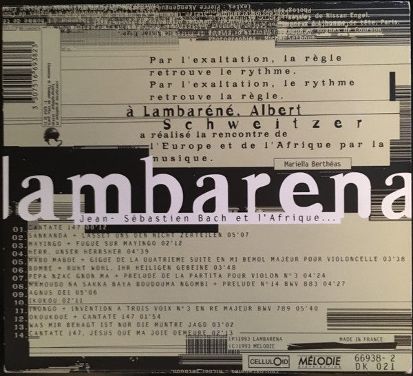 Lambarena : Jean-Sébastien Bach Et L'Afrique ... (CD, Album, Dig)