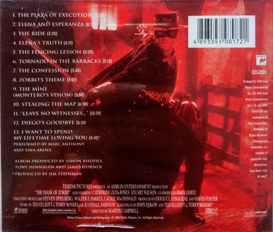 James Horner : The Mask Of Zorro (Music From The Motion Picture) (CD, Album)