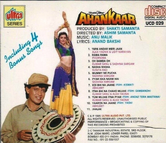 Anu Malik, Anand Bakshi : Ahankaar (CD)