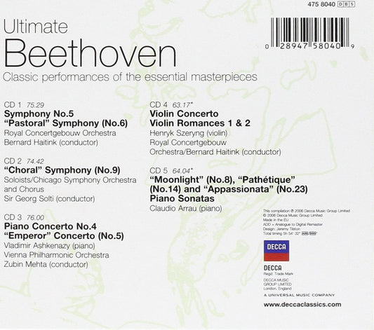 Various : Ultimate Beethoven (5xCD, Album, Comp)