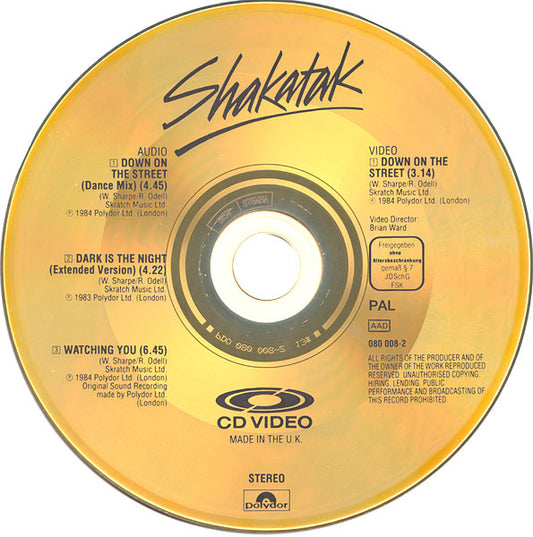 Shakatak : Down On The Street (CDV, 5", Single, PAL)