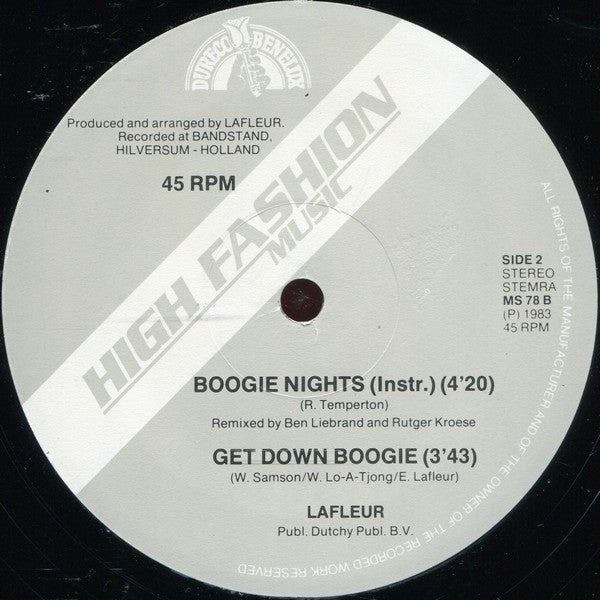 Lafleur : Boogie Nights (Special Remix) (12")