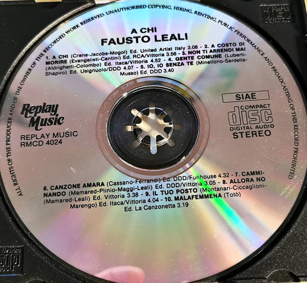 Fausto Leali : A Chi (CD, Comp)