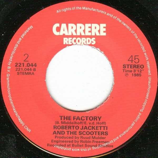 Roberto Jacketti & The Scooters : So I Say (7")