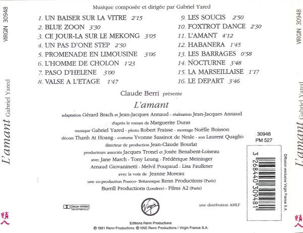 Gabriel Yared : L'amant (CD, Album)