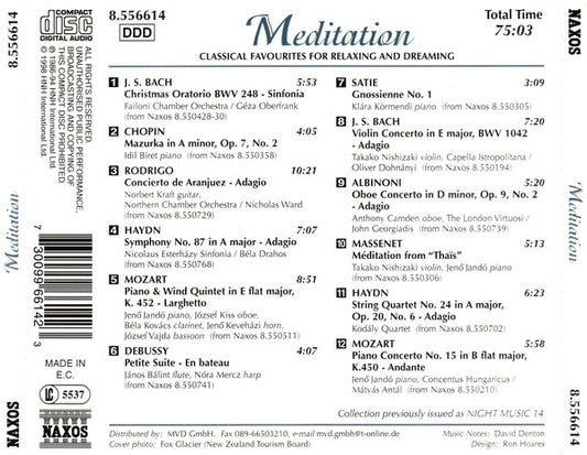 Various : Meditation (CD, Comp)