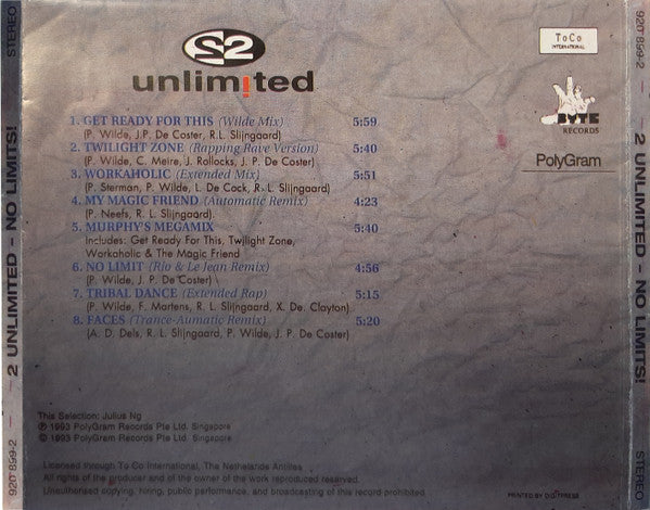 2 Unlimited : The 1993 No Limits Far East Commemorative CD (CD, Comp)