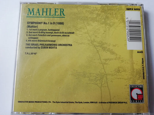 Gustav Mahler : Symphony No. 1 In D (1888) (CD, Album)