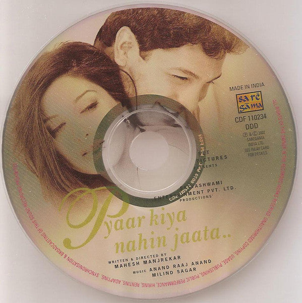 Anand Raj Anand, Milind Sagar : Pyaar Kiya Nahin Jaata (CD, RP)