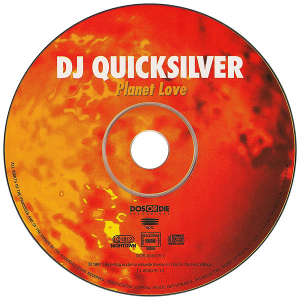 DJ Quicksilver : Planet Love (CD, Maxi)