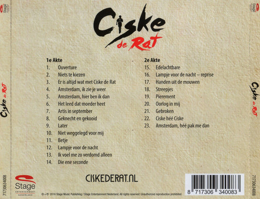Various : Ciske De Rat De Musical (Castalbum) (CD, Album)