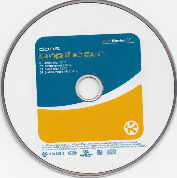 D.O.N.S. : Drop The Gun (CD, Maxi)