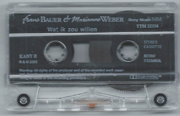 Frans Bauer & Marianne Weber : Wat Ik Zou Willen (Cass, Album)