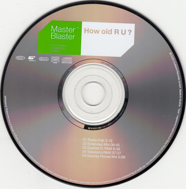 Master Blaster : How Old R U ? (CD, Maxi)