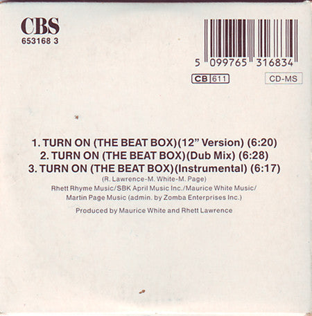 Earth, Wind & Fire : Turn On (The Beat Box) (CD, Mini, Maxi)