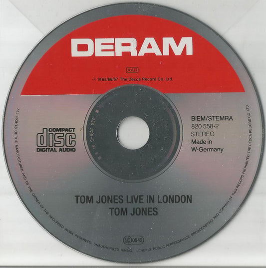 Tom Jones : Live In London (CD, Album, RE)