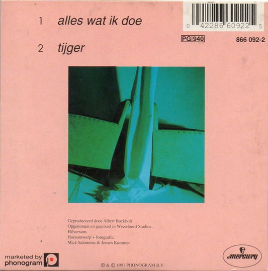 Van Vollenhoven : Alles Wat Ik Doe (CD, Single)