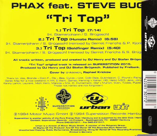 Phax Feat. Steve Bug : Tri Top (CD, Maxi)