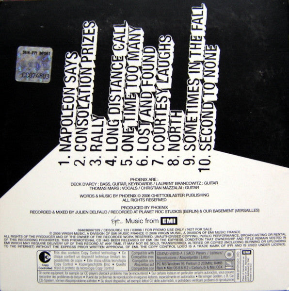 Phoenix : It's Never Been Like That (CD, Album, Promo)