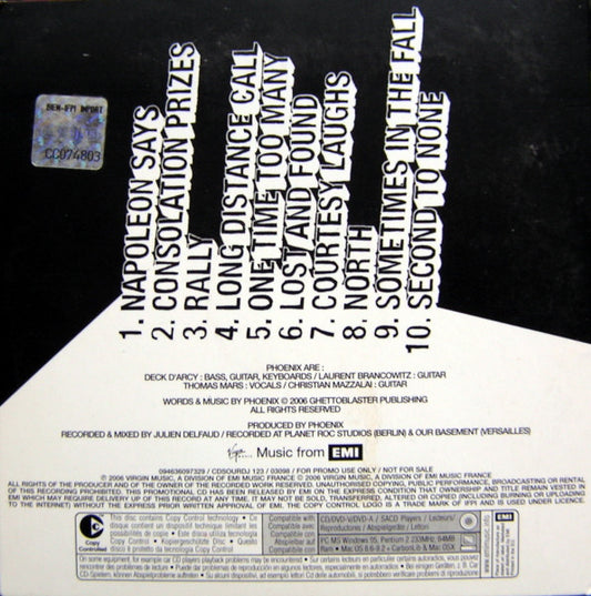 Phoenix : It's Never Been Like That (CD, Album, Promo)