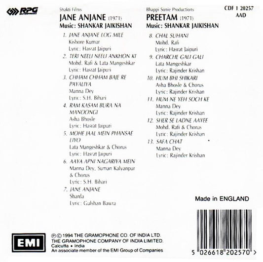 Shankar-Jaikishan : Jane Anjane / Preetam (CD, Comp)