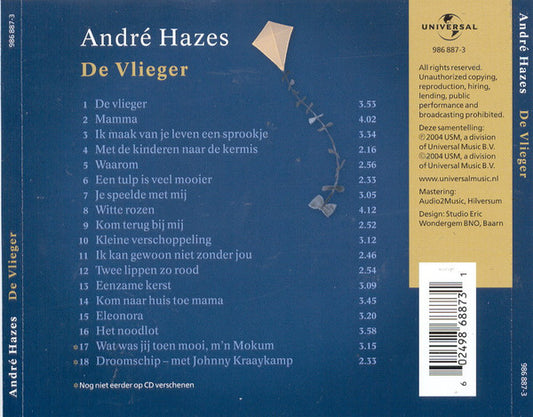 André Hazes : De Vlieger & 17 Andere Successen (CD, Comp)