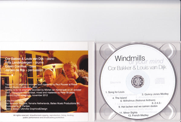Cor Bakker & Louis van Dijk : Windmills Of You Mind (CD, Album, RE, DIG)
