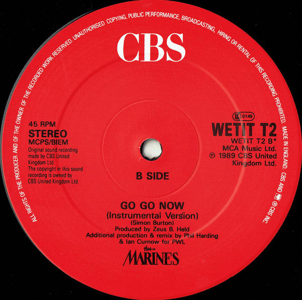 The Marines : Go Go Now (12", Single)