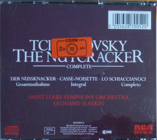 Pyotr Ilyich Tchaikovsky, Saint Louis Symphony Orchestra, Leonard Slatkin : The Nutcracker (Complete) (2xCD, Album, RE)