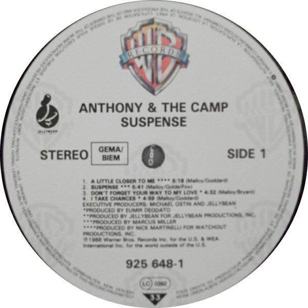 Anthony And The Camp : Suspense (LP, Album)