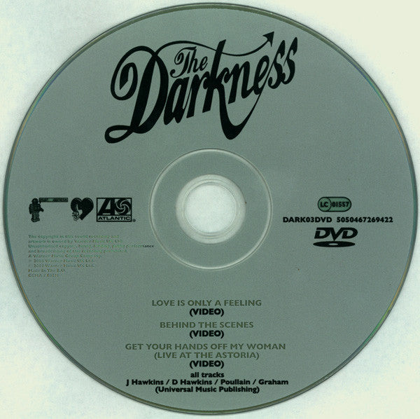 The Darkness : Love Is Only A Feeling (DVD, Single, PAL)
