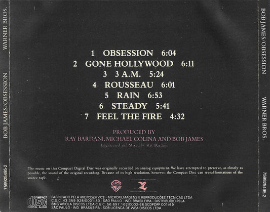 Bob James : Obsession (CD, Album)