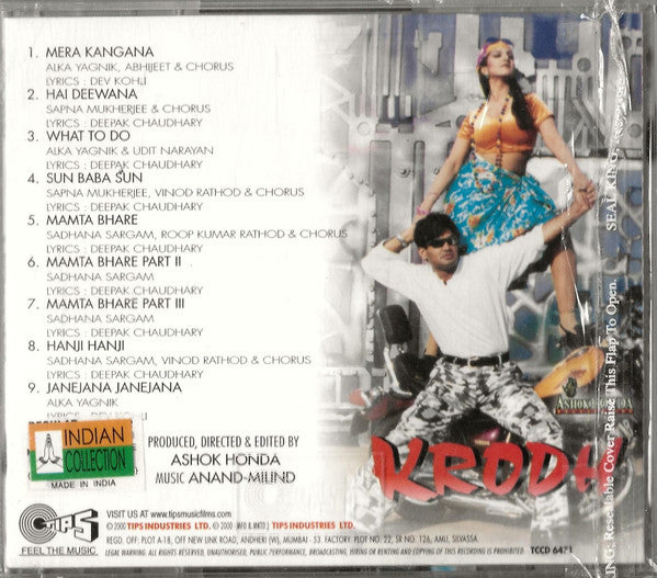 Anand Milind : Krodh (CD)