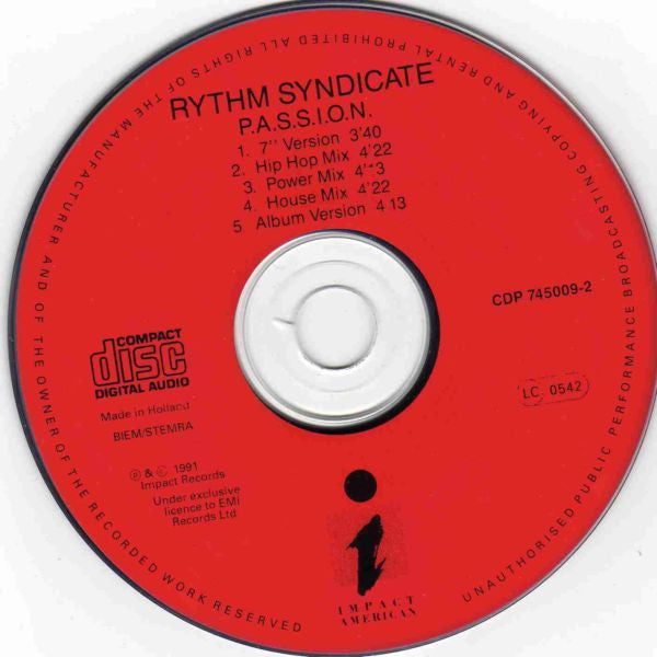 Rythm Syndicate (2) : P.A.S.S.I.O.N. (CD, Maxi)