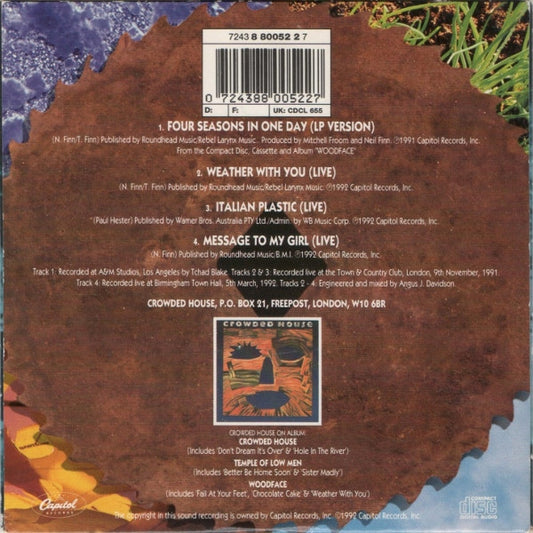 Crowded House : Four Seasons In One Day (CD, Single)