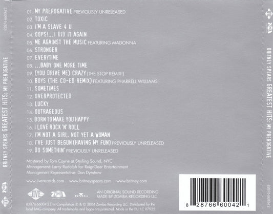 Britney Spears : Greatest Hits: My Prerogative (CD, Comp)