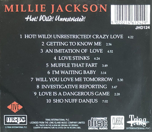 Millie Jackson : Hot! Wild! Unrestricted! (CD, Album, RE)