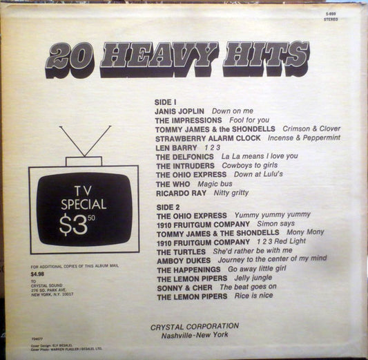 Various : 20 Heavy Hits (LP, Comp)