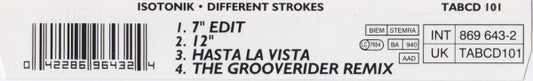 Isotonik : Different Strokes (CD, Single)