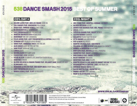 Various : 538 Dance Smash 2015 - Best Of Summer (2xCD, Comp)