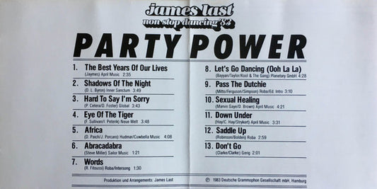 James Last : Non Stop Dancing '83 Party Power (CD, Album, RE)