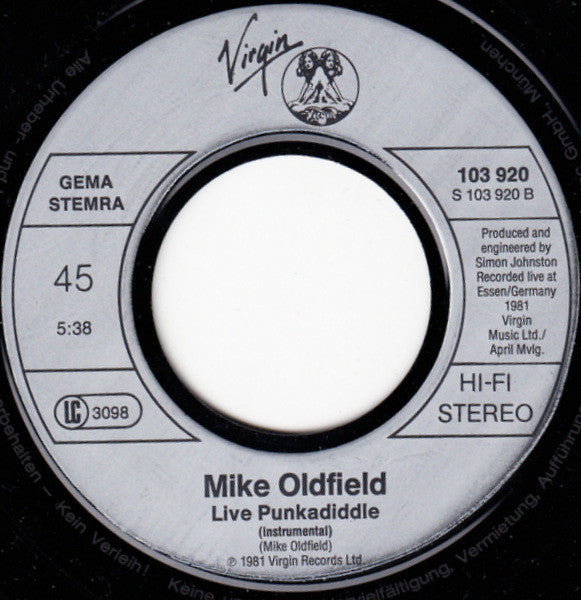 Mike Oldfield : Five Miles Out (7", Single)