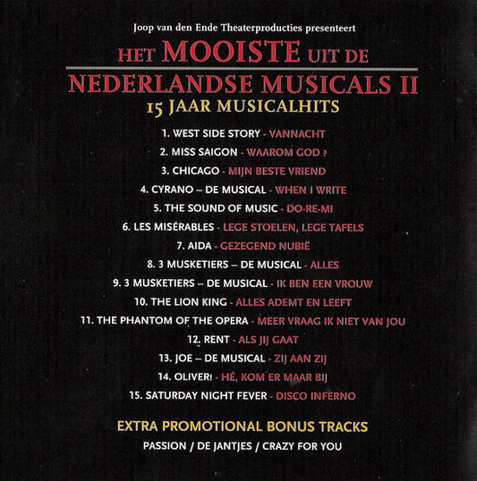 Various : Het Mooiste Uit De Nederlandse Musicals II - 15 Jaar Musicalhits (CD, Comp)