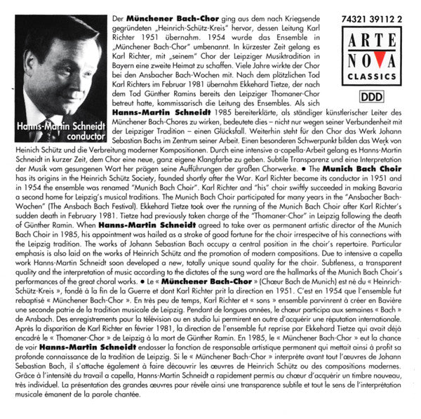 Münchener Bach-Chor, Hanns-Martin Schneidt : Festliche Weihnacht - Christmas Songs (CD, Album)