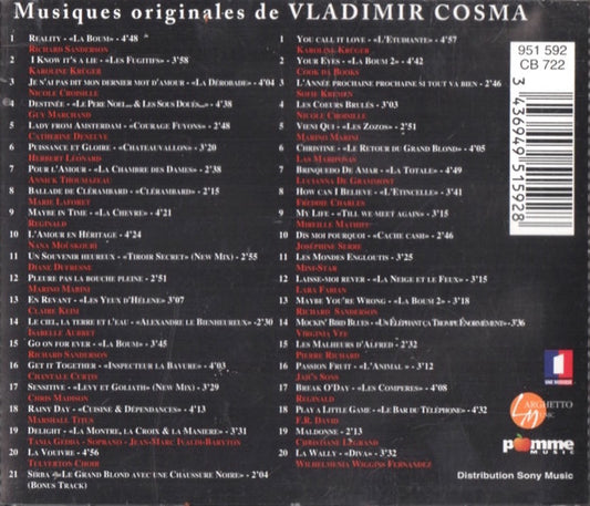 Vladimir Cosma : Les Plus Belles Chansons Cinéma & Télévision (2xCD, Comp)